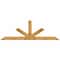 Ekena Millwork Saratoga Rough Sawn Timber Gable Bracket, Western Red Cedar, 108"W x 36"H x 4"D x 6"F, 8/12 Pitch GBW108X36X0406SAR00RWR - alternate 1